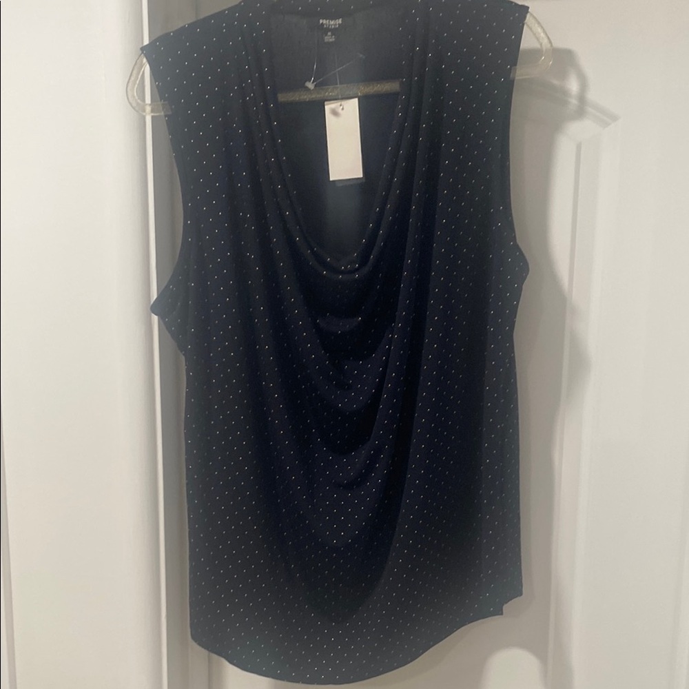 🆕Women’s Premise Night life color tank top with gold embellishments. NWT